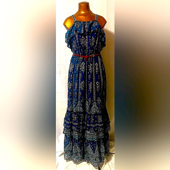 Anthropologie maxi tiered fairy dress size small - Picture 2 of 7